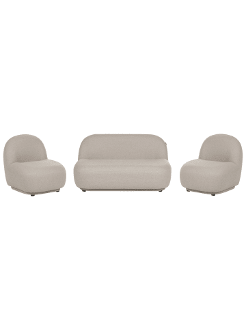 Beliani 3-tlg Sitzgruppe LOVBERG in Beige