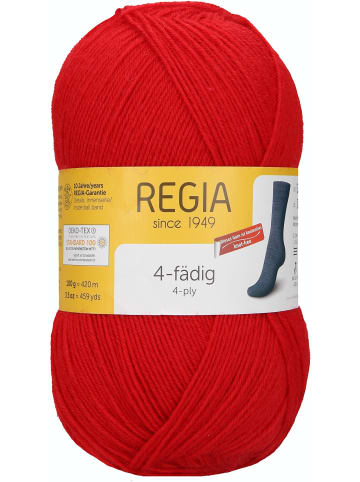 Regia Handstrickgarne 4-fädig Uni, 100g in Hochrot