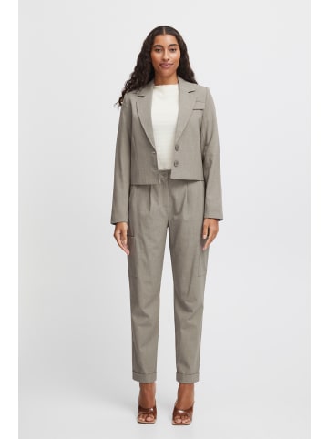 b. young BYDANTA SH BLAZER 4 - HEAVY WOVEN Loose fit in Light Grey Melange