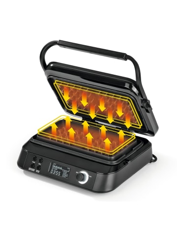 N8WERK Waffeleisen Belgische Waffeln 1600W schwarz Schwarz