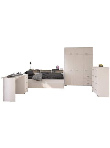 58 aufm Kessel KINDERZIMMER-SET Paca 40 5-tlg. Holznachbildung Weiß/Eiche