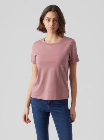 Vero Moda 2er Pack Basic T-Shirt VMPAULA in Rosa