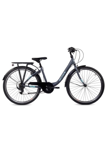 S'COOL Kinderfahrrad - chiX 26 Zoll 6-Gang | ab 10 Jahre - Dark Grey/Aqua