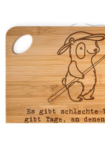 Mr. & Mrs. Panda Holzbrett Panda Angeln mit Spruch in Braun