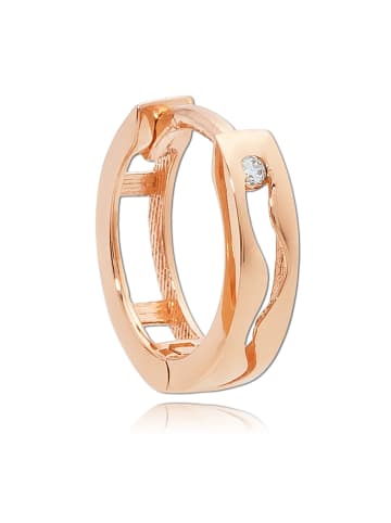 BALIA Ohrringe Gold 333 Rosegold - 8 Karat Welle Creolen