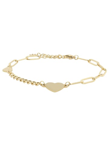 Adeliás Damen Armband – Herz aus Edelstahl 18 cm in gold