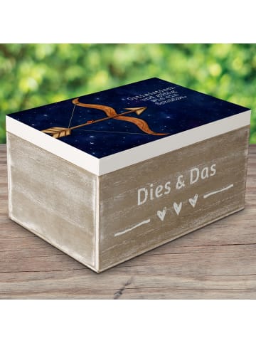 Mr. & Mrs. Panda Geschenkbox Sternzeichen Schütze Design mit Spruch in Weiß