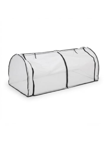 relaxdays Frühbeet in Weiß/ Schwarz - (B)100 x (H)80 x (T)200 cm