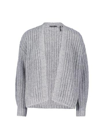 Zero  Grobstrickjacke offener Style in Grey Melange