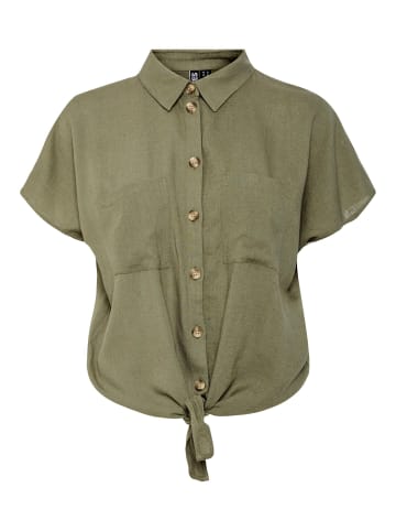 Pieces Kurzarmhemd in Deep Lichen Green