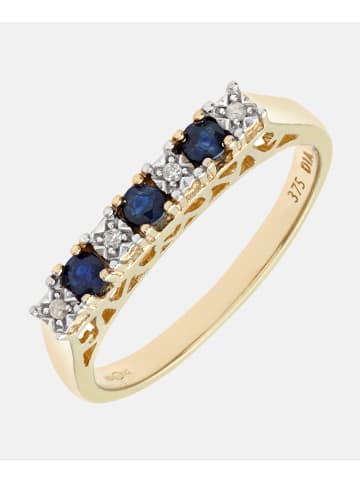 Diamant L'éternel Eternity-Ring aus 375 Gelbgold mit Diamant mit Saphir