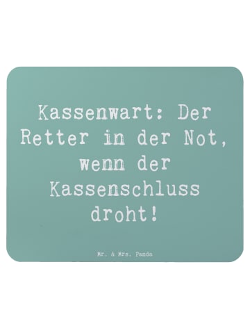 Mr. & Mrs. Panda Mauspad Spruch Kassenwart Held mit Spruch in Meeresbrise