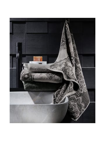 Erwin Müller Frottier Gästetuch 4er-Pack Bühl in grau/anthrazit