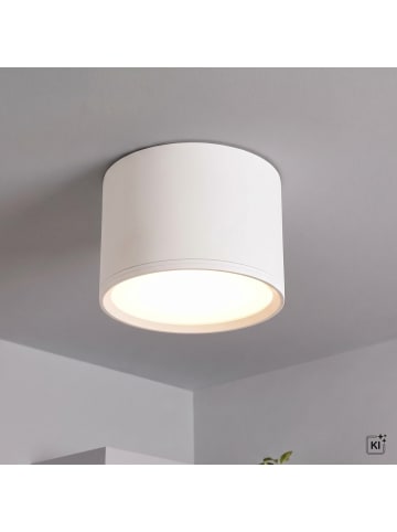 Licht-Erlebnisse Deckenlampe EEK E Ø 10 x (H)7 cm in Weiß