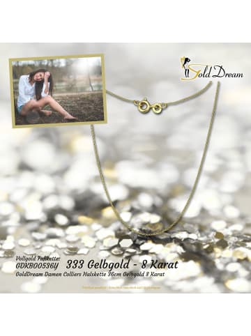 GoldDream 333 Gelbgold - 8 Karat Damen GoldDream Halsketten Anker rund Kette ca. 36cm