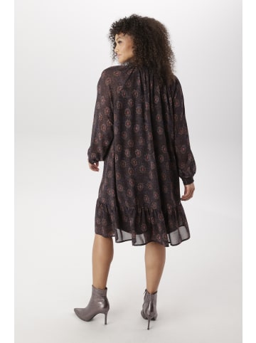 Aniston PLUS Chiffonkleid in bordeaux-lila-camel