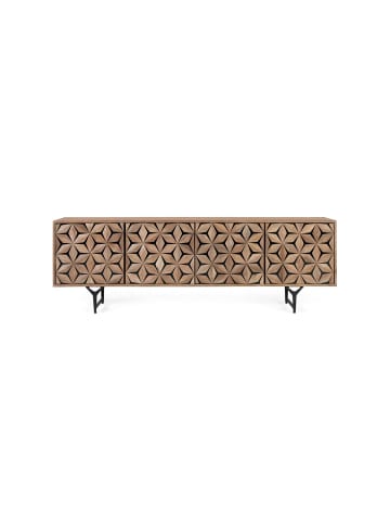 Giner y Colomer Handgefertigter TV-Schrank aus Mangoholz mit 4 Türen 177 cm in Brown