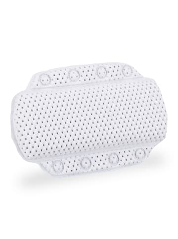 relaxdays 4x Badewannenkissen in Weiß