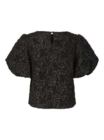 Pieces Bluse mit kurzen Ärmeln in Black