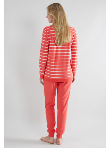 Götzburg Pyjama Josselin in rot-mittel-Ringel