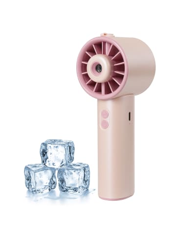 AWAVE Tragbarer Handventilator mit Sprühnebelfunktion | Rosé in Rosé