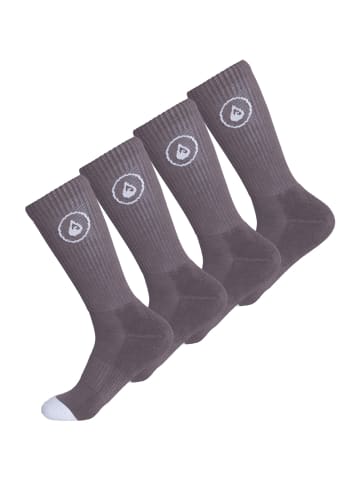 Wave Hawaii  Basicsocken Cotton Crew in Grau