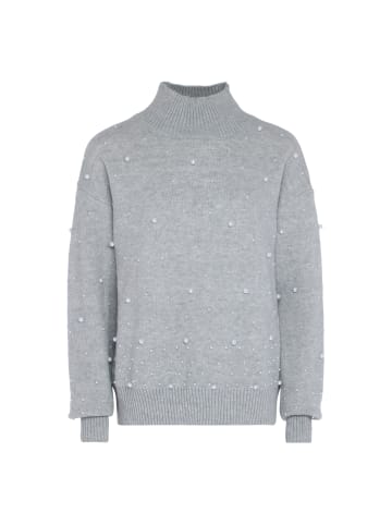 faina Damen Pullover Mit Perlen in HELLGRAU MELANGE