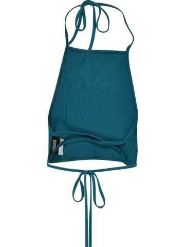 Urban Classics Urban Classics Damen Ladies Rib Trapeze Cropped Top in watergreen