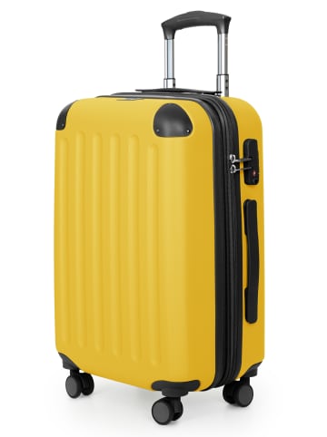 Hauptstadtkoffer Spree - Koffer Handgepäck Bordgepäck Trolley 55 x 36 x 21 cm erweiterbar max. 42 L, TSA in Gelb