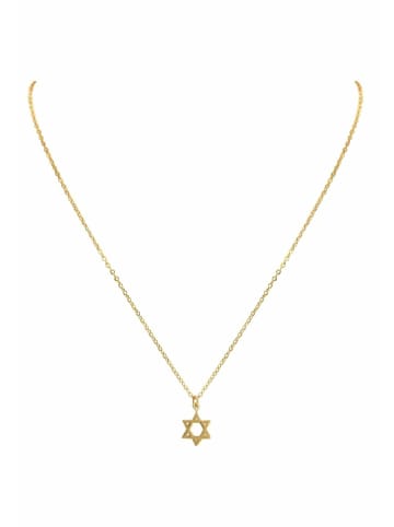 Gemshine Halskette mit Anhänger Davidstern - Star of David in gold coloured