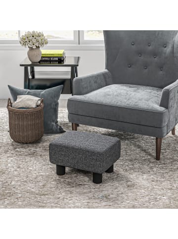 HOMCOM Fußhocker-L40 x B30 x H24 cm-Dunkelgrau