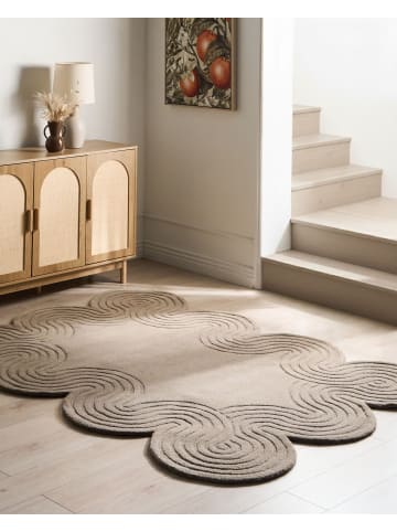 Beliani Kurzflor MALVAN in Beige - (W) 160 x (L) 230 cm