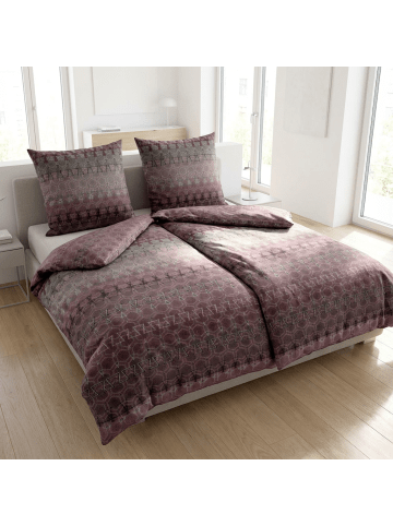 Traumschloss Mako-Satin Digitaldruck Bettwäsche - 5276_60- gemustert, rubin in lila
