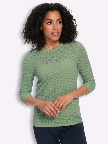 Sieh an! 3/4-Arm-Pullover in eucalyptus