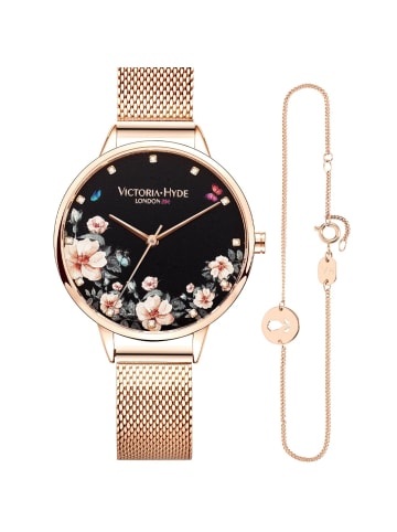 Victoria Hyde London Uhr Park Flower Set in Rosagold - (D)36mm