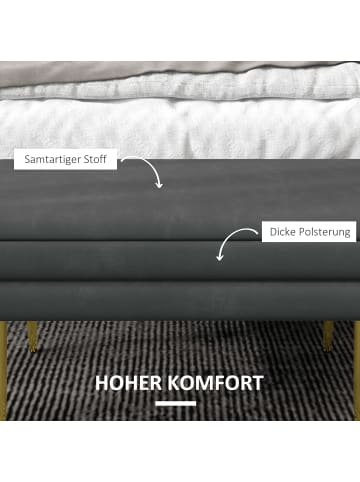 HOMCOM Sitzbank-79,5L x 37,5B x 43H cm-Dunkelgrau