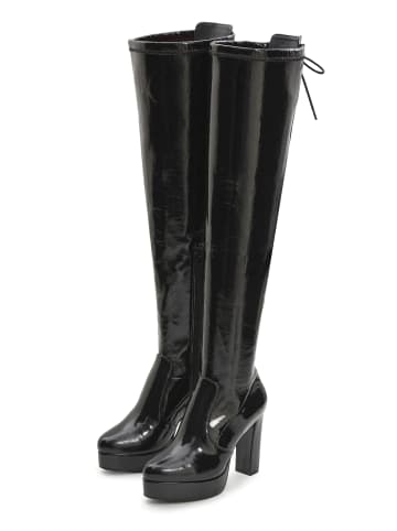 LASCANA Belle Affaire Overkneestiefel in schwarz