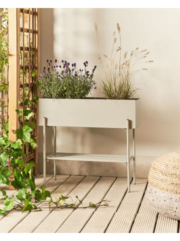 Beliani Indoor Blumentopf VINCA in Beige/Schwarz - (W) 70 x (H) 66 x (L) 28 cm