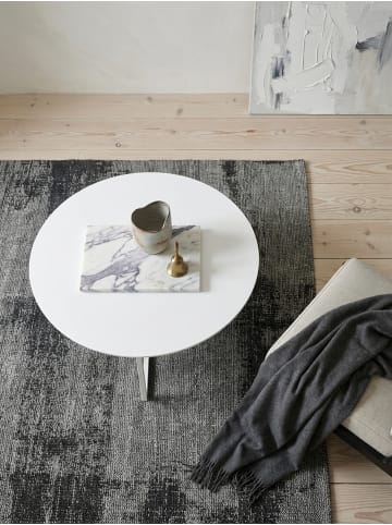 KADIMA DESIGN Design Couchtisch MDF Holz weiß matt Gestell Metall ø 80 cm