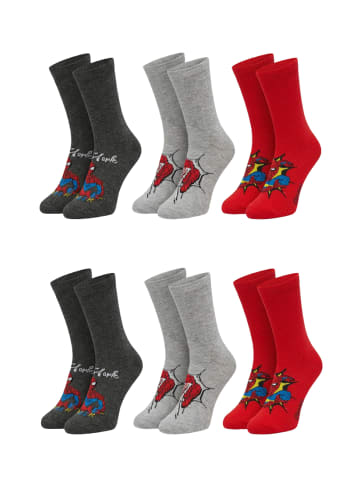ONOMATO! 6er-Set: Socken Spider-Man in Mehrfarbig