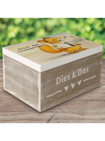 Mr. & Mrs. Panda Geschenkbox Pilot Leidenschaft Design mit Spruch in Weiß