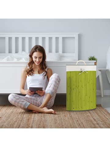 relaxdays 3 x Eckwäschekorb in Grau - (B)49,5 x (H)65 x (T)37 cm