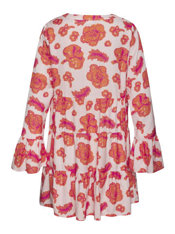 LASCANA Longbluse in orange-pink bedruckt