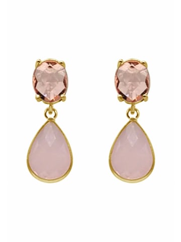 Gemshine Ohrhänger Rose Drop in gold coloured