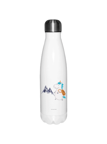 Mr. & Mrs. Panda Thermosflasche Einhorn Bergsteiger ohne Spruch in Weiß