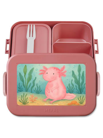 Mr. & Mrs. Panda Brotdose Axolotl Niedlich Design ohne Spruch in Rot Pastell