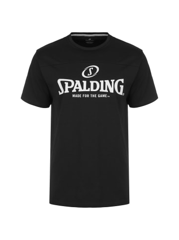 Spalding T-Shirt Essential Logo in schwarz / weiß