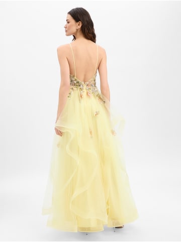 Unique Abendkleid in limone mehrfarbig - 0003