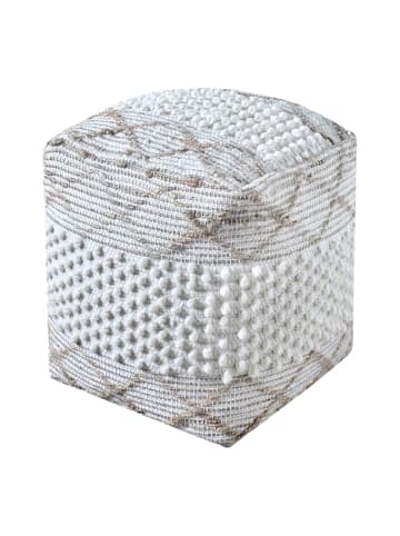 ebuy24 Pouf Puri Offwhite 40 x 40 cm