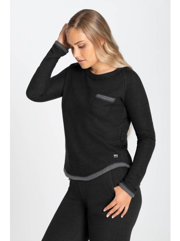 super.natural Merino Sweatshirt in schwarz